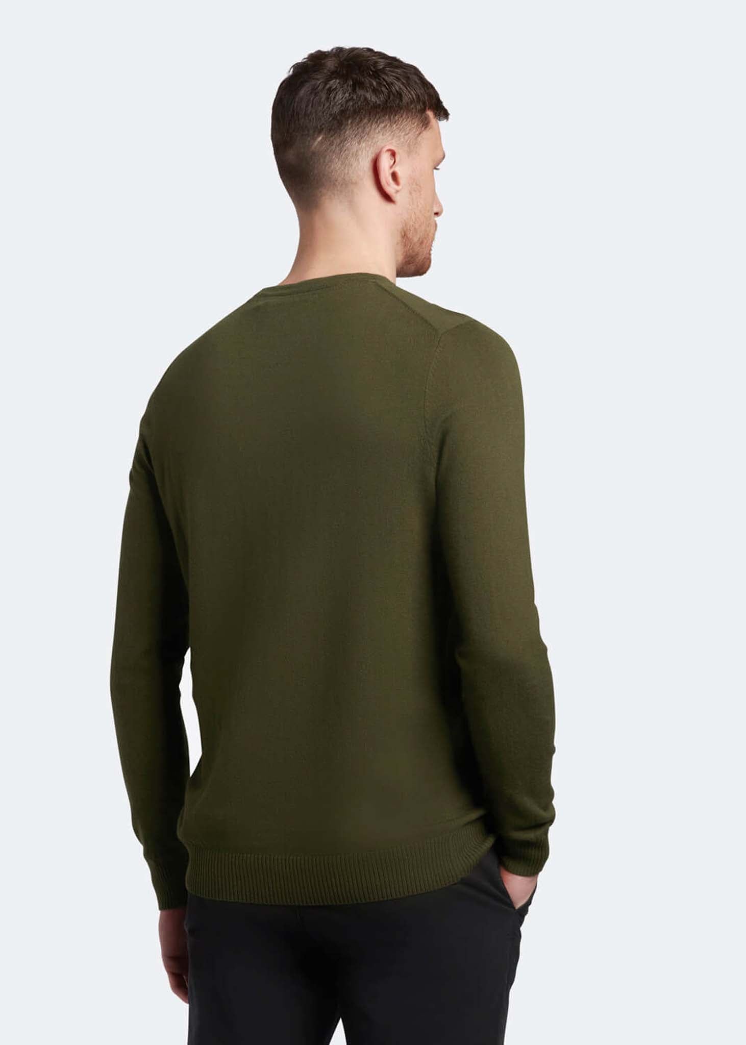 Lyle & Scott Truien  Cotton merino crew jumper - olive 