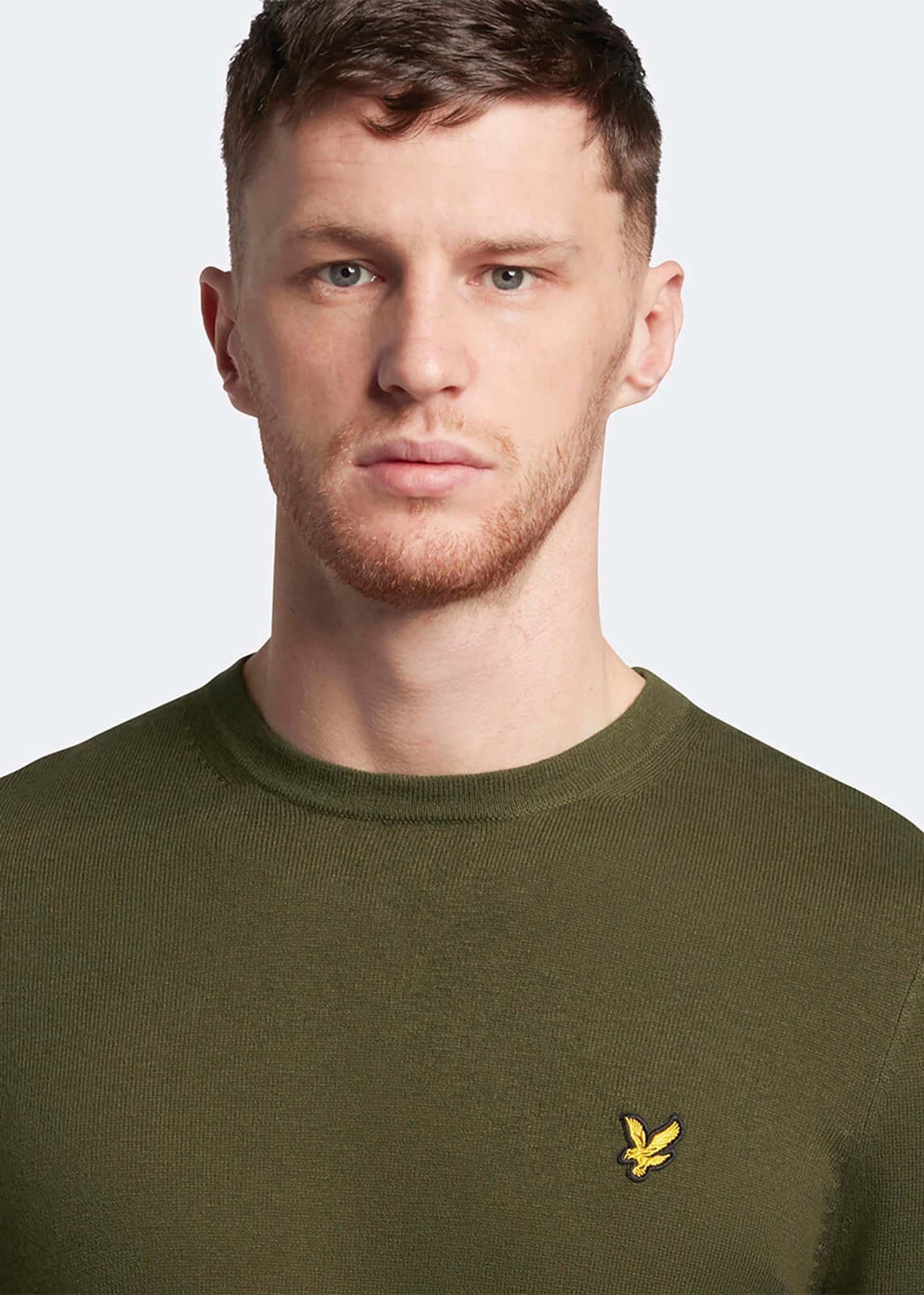 Lyle & Scott Truien  Cotton merino crew jumper - olive 