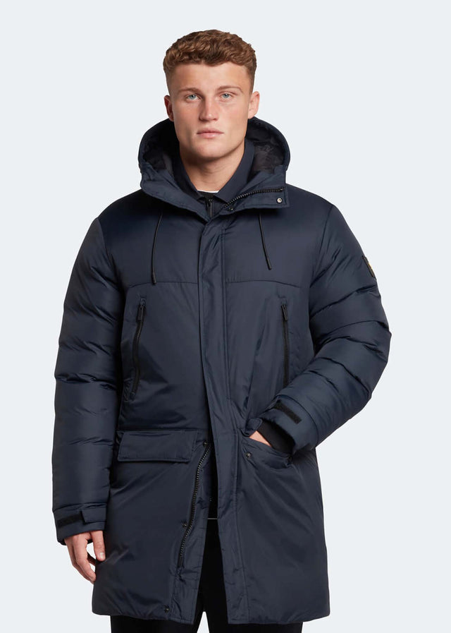 Lyle & Scott Jacken  Long line internal padded jacket - dark navy 