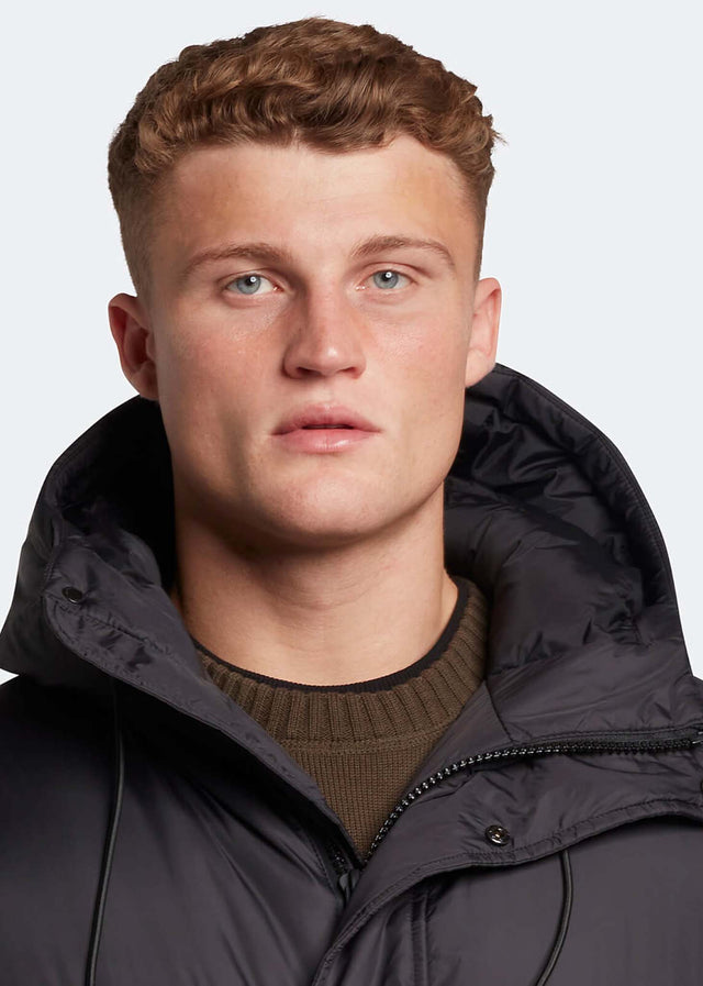 Lyle & Scott Jacken  Long line internal padded jacket - jet black 