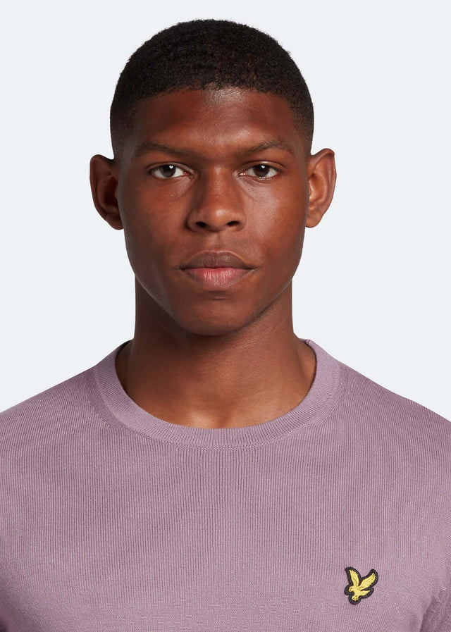Lyle & Scott Pullover  Cotton merino crew jumper - billboard purple 