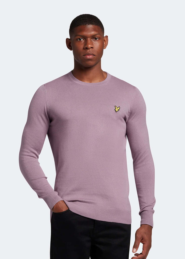 Lyle & Scott Pullover  Cotton merino crew jumper - billboard purple 
