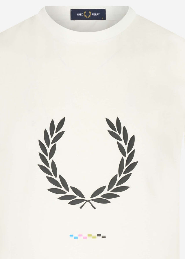 Fred Perry T-Shirts  Print registration t-shirt - snow white 