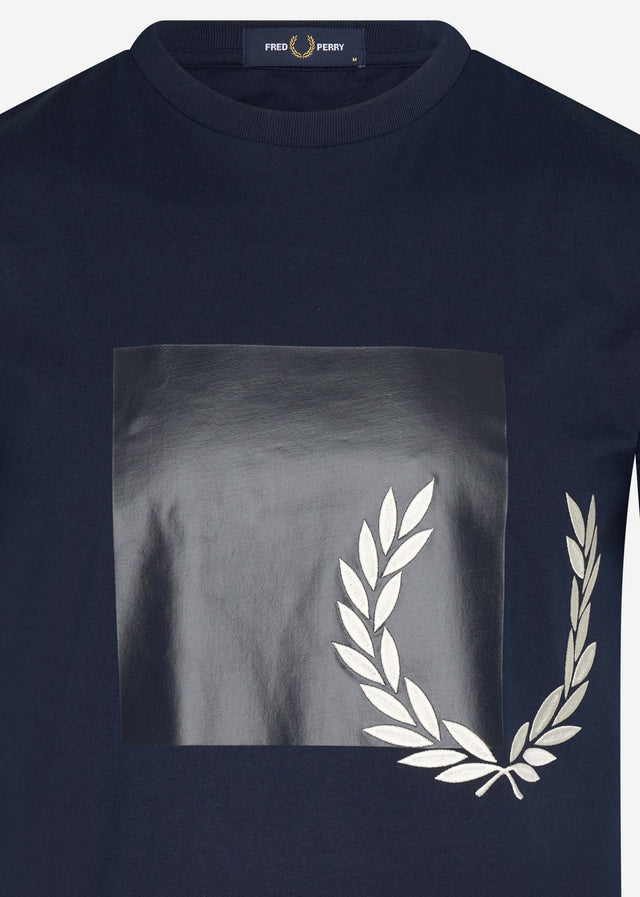 Fred Perry T-Shirts  Tonal graphic t-shirt - carbon blue 