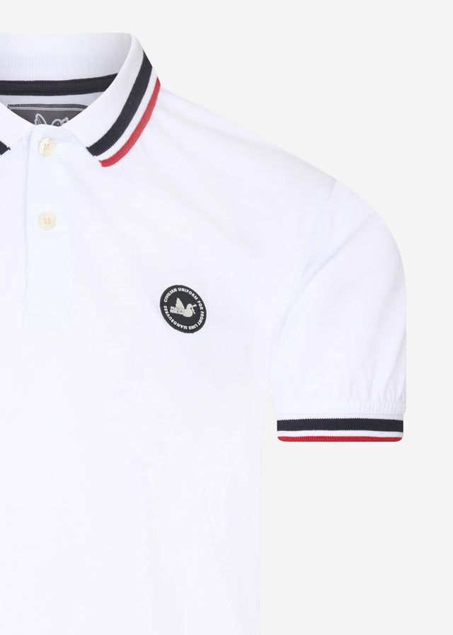 Peaceful Hooligan Poloshirts  Philip polo - white 