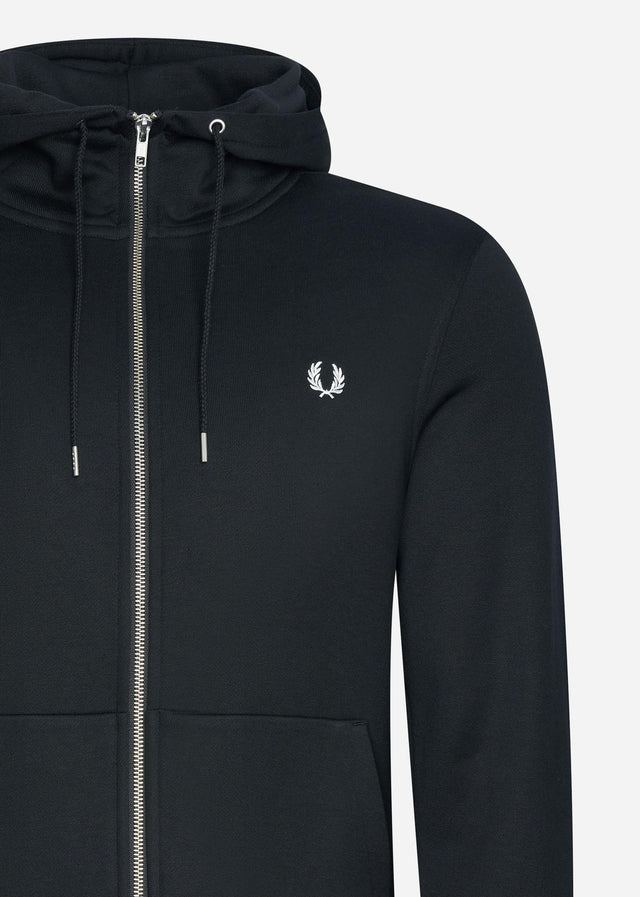 Fred Perry Sweatjacken  Hooded aw zip through sweatshirt - black 