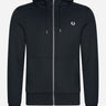 Fred Perry Vesten  Hooded aw zip through sweatshirt - black 