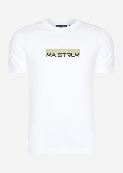 MA.Strum T-shirts  MA.Strum block print tee - optic white 