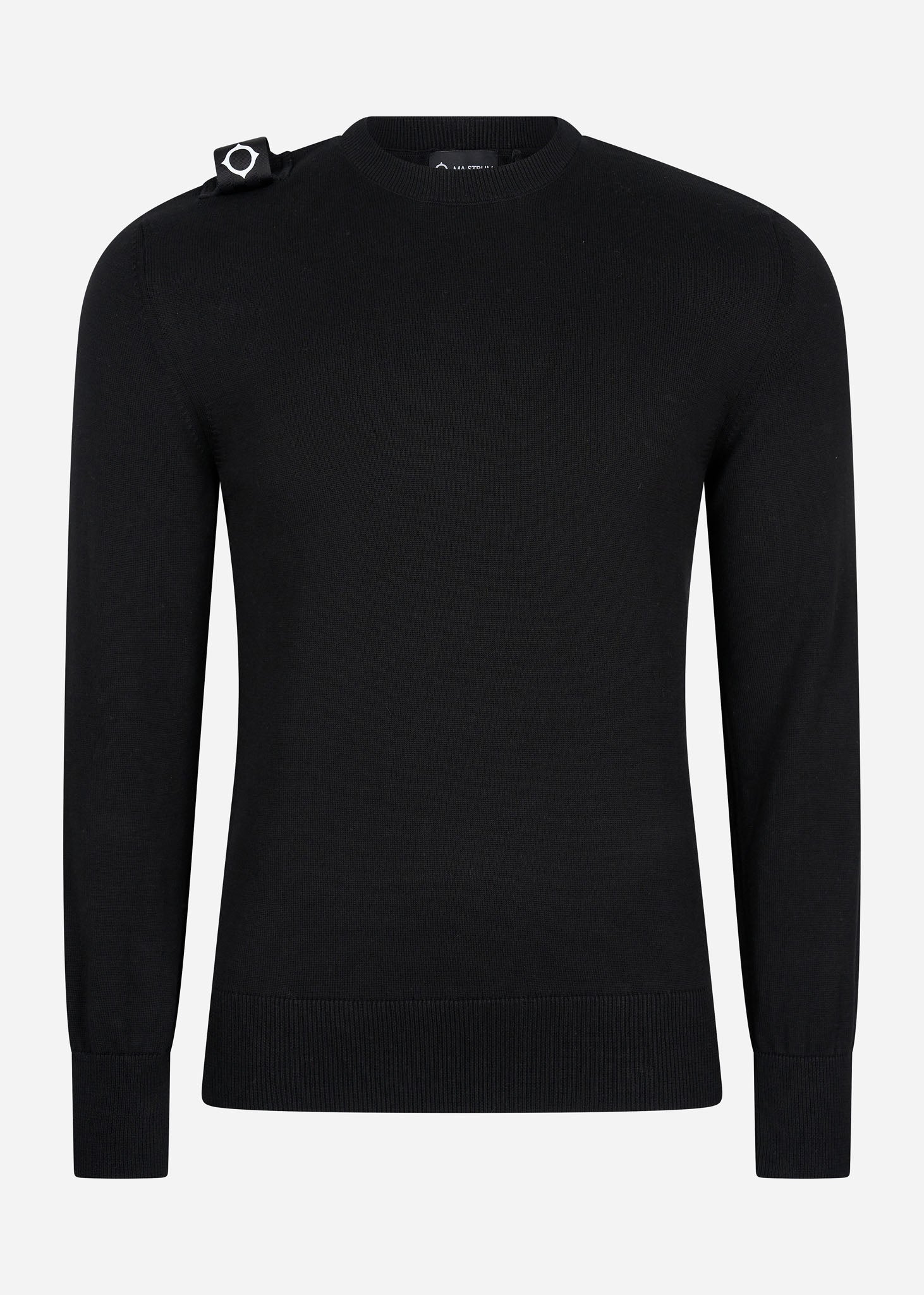 MA.Strum Truien  Crew neck knit - jet black 