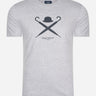Hackett London T-shirts  Large logo t-shirt - light grey marl 