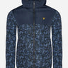 Lyle & Scott Jassen  Earth print wadded jacket - dark navy