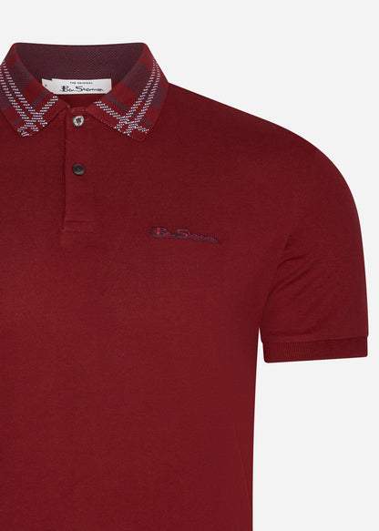 Ben Sherman Polo's  Collar interest polo - red 