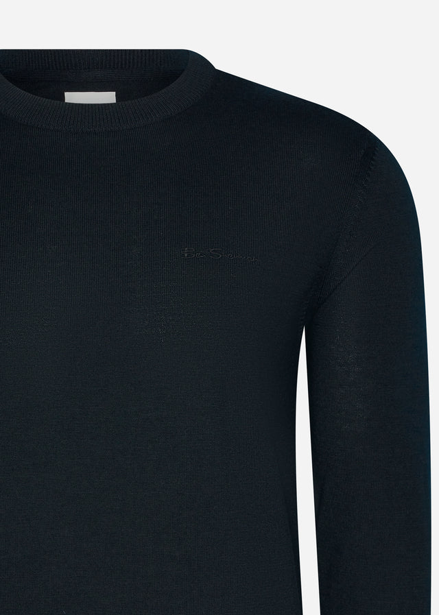 Ben Sherman Pullover  Signature merino crew - black 