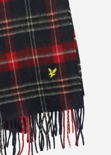 Lyle & Scott Sjaals  Tartan lambswool scarf - true black 