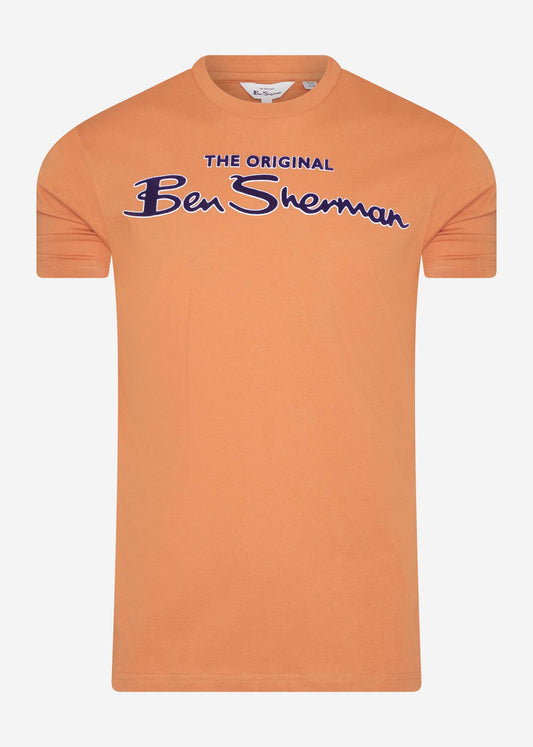 Ben Sherman T-shirts  Signature flock tee -anise 