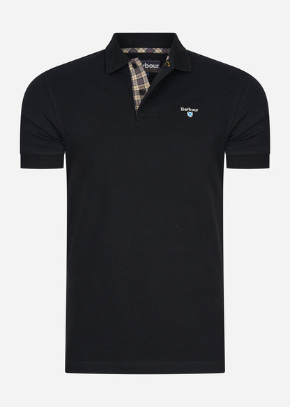 Barbour Polo's  Tartan pique polo - black stone 