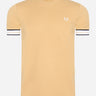 Fred Perry T-shirts  Tramline tipped pique t-shirt - desert 