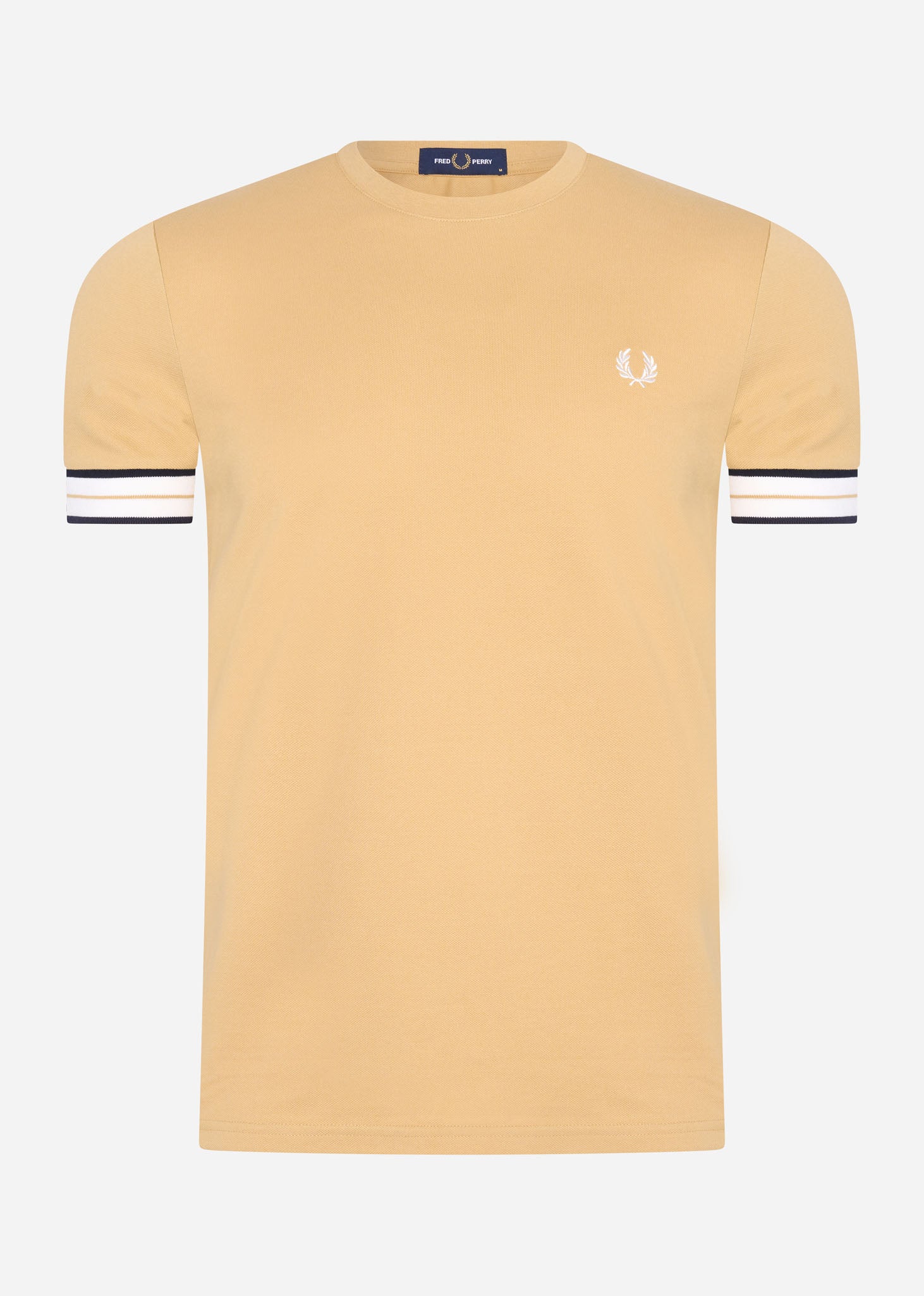 Fred Perry T-shirts  Tramline tipped pique t-shirt - desert 