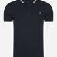 Fred Perry Polo's  Twin tipped fred perry shirt - navy snow white seagrass 