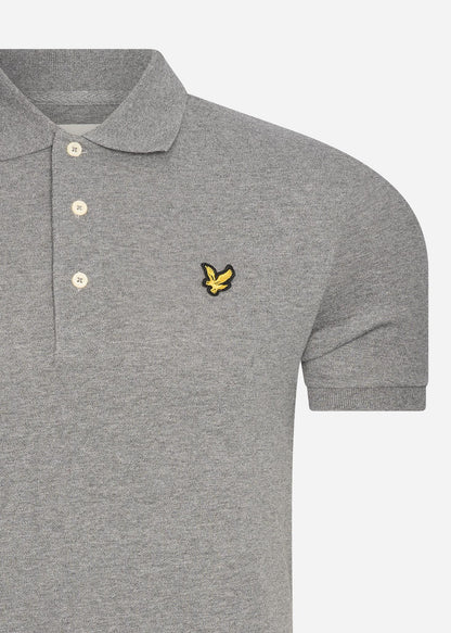 Lyle & Scott Polo's  Plain polo shirt - mid grey marl 