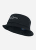 Fred Perry Bucket Hats  Graphic branded twill bucket hat - black 