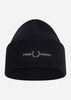 Fred Perry Mutsen  Graphic beanie - black 