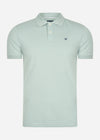 Hackett London Polo's  Cotton pique polo shirt - duck egg 