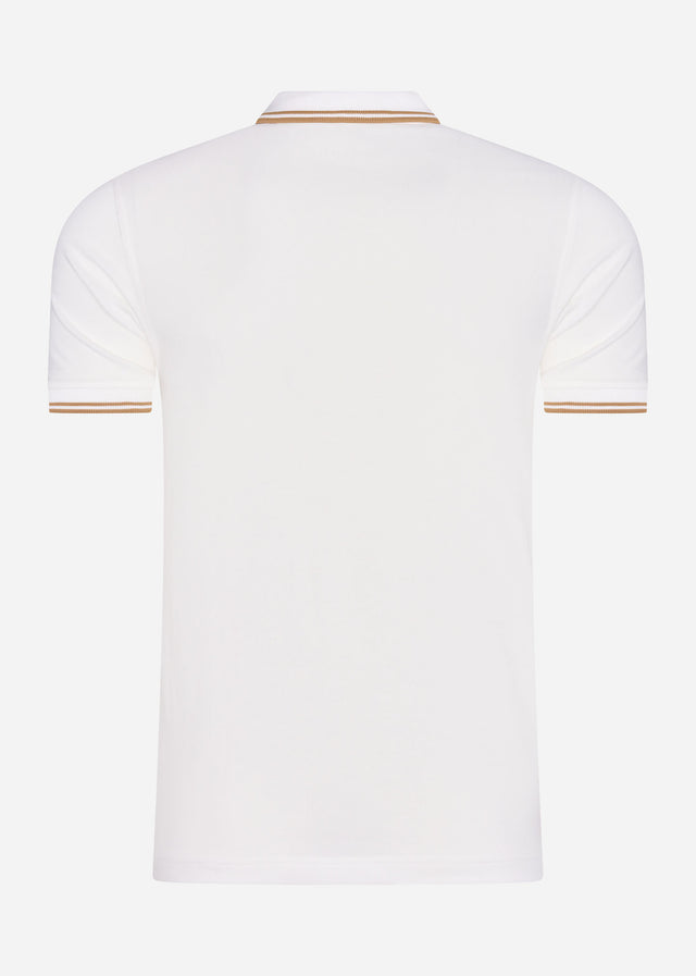 Fred Perry Poloshirts  Twin tipped fred perry shirt - snow white desert desert 