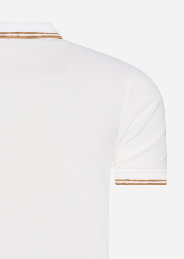 Fred Perry Poloshirts  Twin tipped fred perry shirt - snow white desert desert 