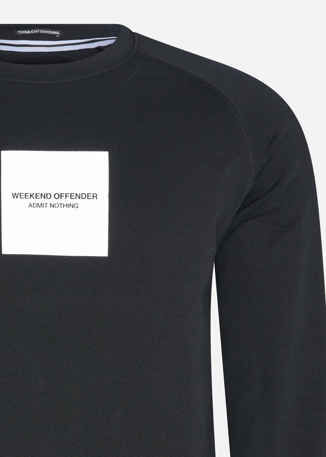 Weekend Offender Pullover  WOAN reflective sweat - black 