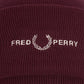 Fred Perry Mutsen  Graphic beanie - oxblood 