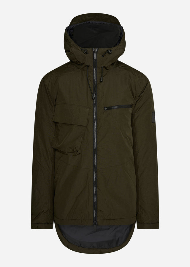 Lyle & Scott Jacken  Wadded dual pocket jacket with face guard - olive 