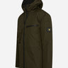 Lyle & Scott Jassen  Wadded dual pocket jacket with face guard - olive 