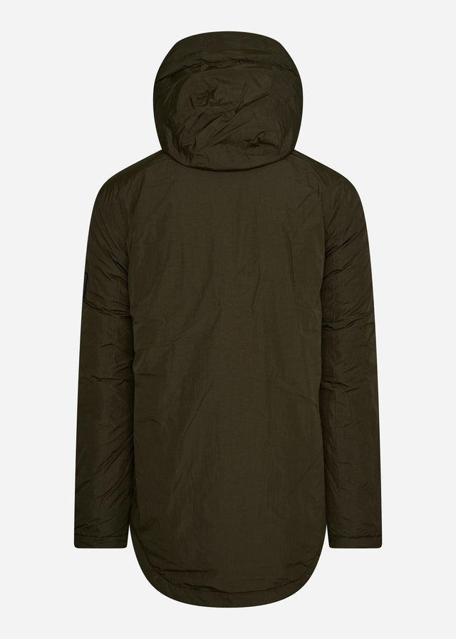 Lyle & Scott Jacken  Wadded dual pocket jacket with face guard - olive 
