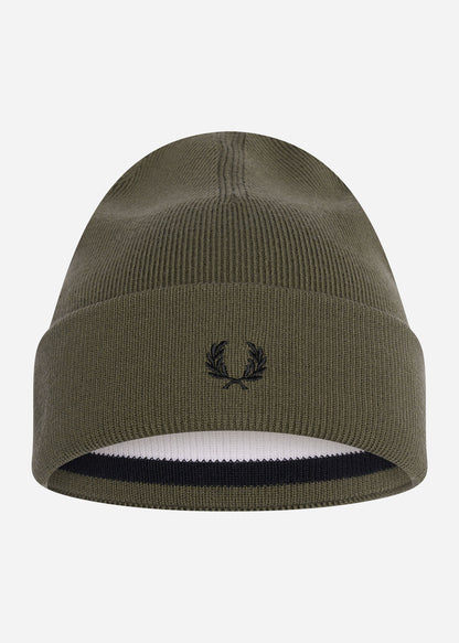 Fred Perry Mutsen  Merino wool beanie - uniform green 