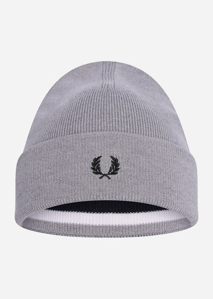 Fred Perry Mutsen  Merino wool beanie - steel marl 