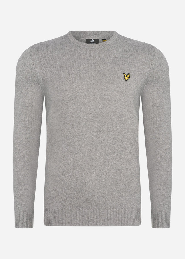 Lyle & Scott Pullover  Merino crew jumper - mid grey marl 