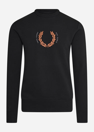 Fred Perry Truien  Laurel wreath sweatshirt - black 