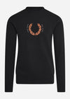 Fred Perry Truien  Laurel wreath sweatshirt - black 