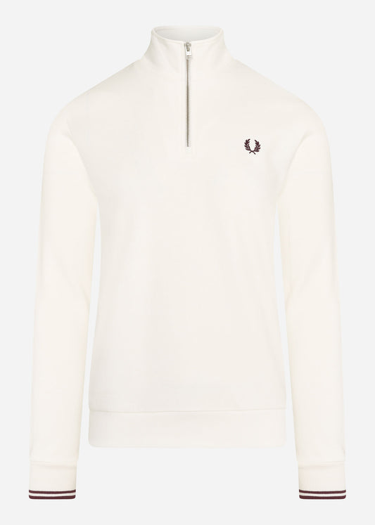 Fred Perry Truien  Half zip sweatshirt - snow white 