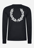 Fred Perry Longsleeve Tees  Graphic branding ls t-shirt - black 