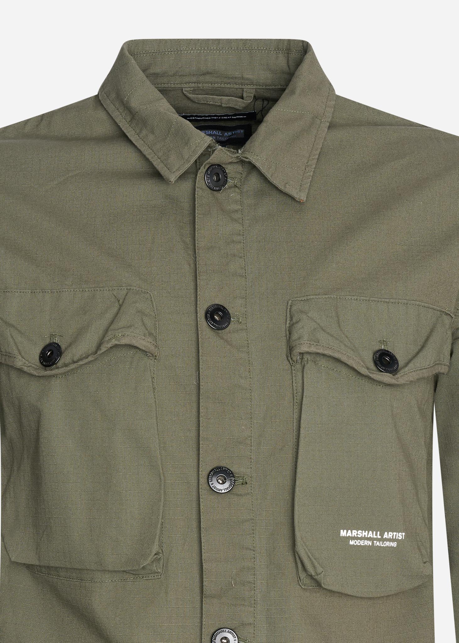 Marshall Artist Overshirts  Cotton ripstop overshirt - khaki 