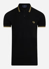 Fred Perry Polo's  Twin tipped fred perry shirt - black champagne 