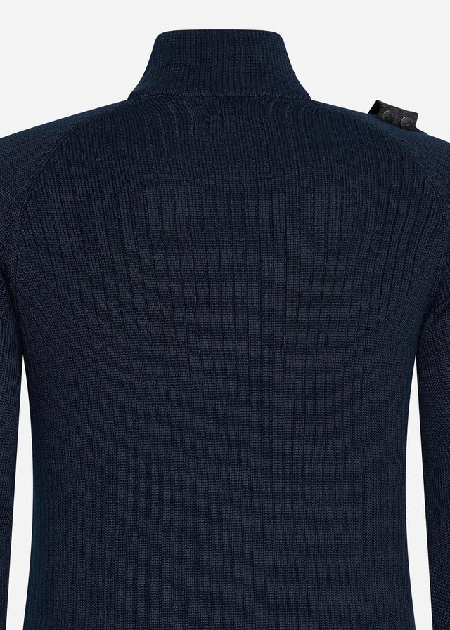 MA.Strum Pullover  Quarter zip knit - ink navy 