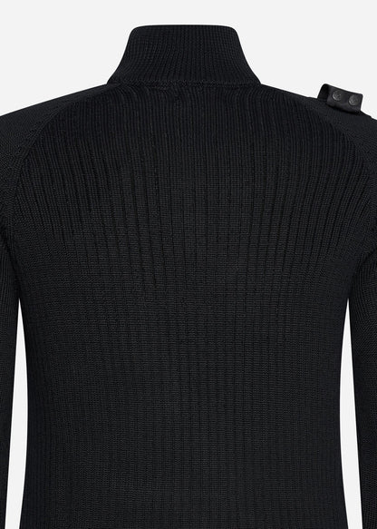 MA.Strum Truien  Quarter zip knit - jet black 