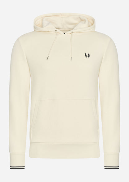 Fred Perry Hoodies  Tipped hooded sweatshirt - ecru 