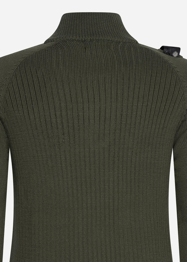 MA.Strum Pullover  Quarter zip knit - oil slick 