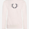 Fred Perry Truien  Laurel wreath sweatshirt - snow white 