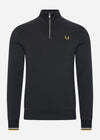 Fred Perry Truien  Half zip sweatshirt - black 