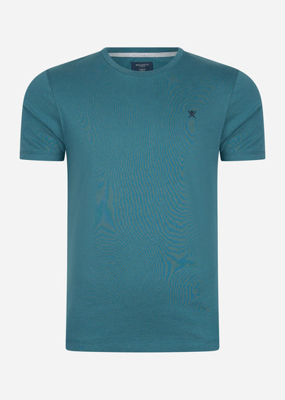 Hackett London T-shirts  Embroidered logo t-shirt - petrol 